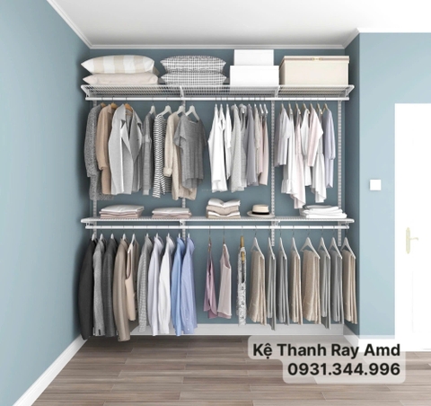 Kệ thanh ray Amd mặt kệ lưới ngang 1.8m x 1.5m V4