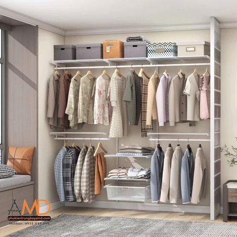 Kệ thanh ray Amd mặt kệ lưới ngang 1.8m x cao 2.4m V4