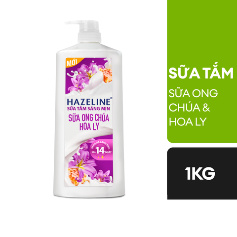 Hazeline sữa tắm sáng mịn sữa ong chúa hoa ly - chai 1kg