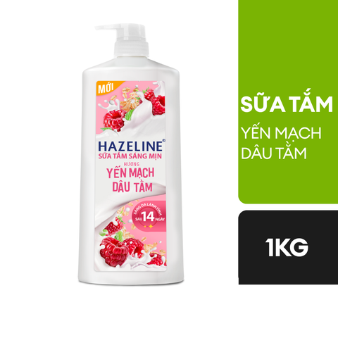 Hazeline sữa tắm sáng mịn hương yến mạch dâu tằm-chai 1kg