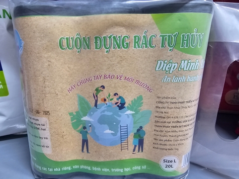 Cuộn đựng rác tự hủy Diệp Minh Xanh 55m*65cm - Bịch 1kg