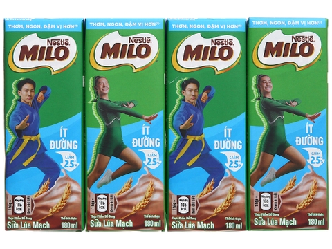Sữa Milo ít đường - hộp 180ml