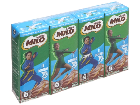 Sữa Milo ít đường - hộp 180ml