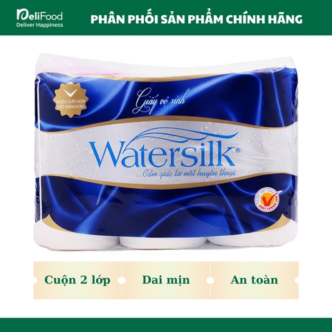 Giấy Vệ Sinh WaterSilk Túi 12 cuộn Có Lõi