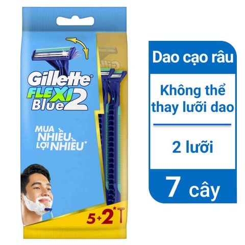 Dao cạo Gillette Flexi Blue II - Gói 7 cái