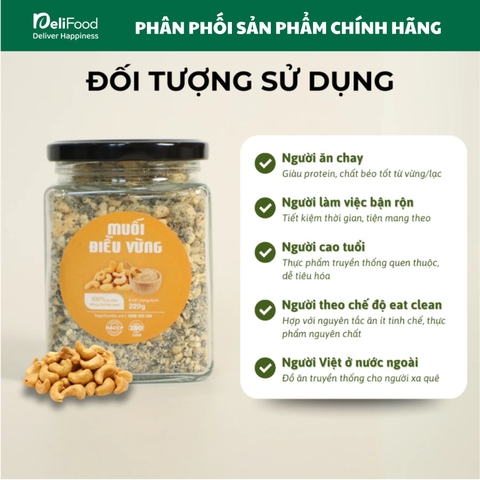 Muối điều vừng HAPI - Lọ thủy tinh 220g