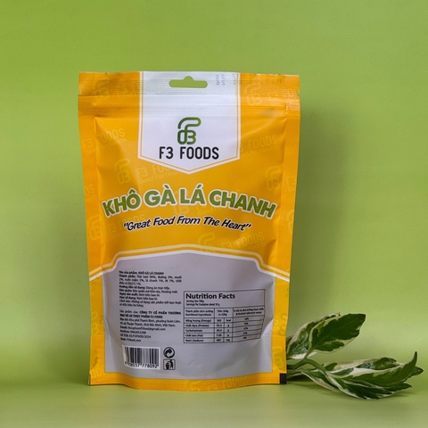 Khô Gà Lá Chanh F3 FOODS - Gói 50g