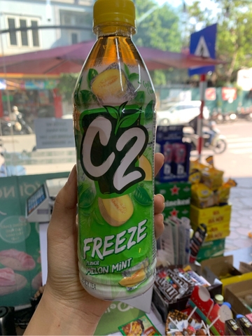 Trà C2 Dưa lưới Bạc hà - Chai 455ml
