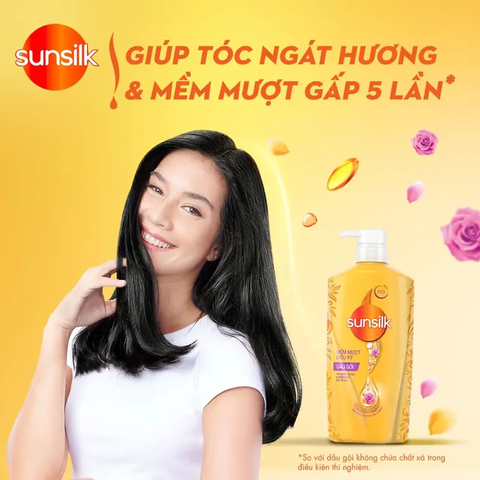 Sunsilk dầu gội mềm mượt diệu kì - chai 650g (tặng dầu gội clear men)