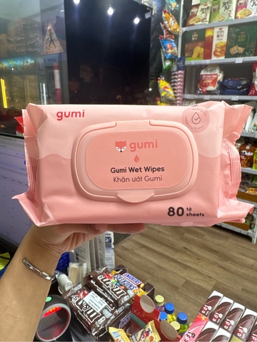 Khăn ướt Gumi - Bịch 80 tờ