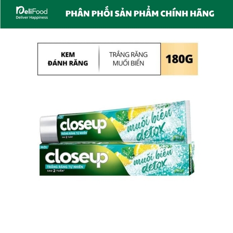 CLOSEUP Kem đánh răng Trắng Răng Chanh vàng+ Muối Biển - hộp 180g