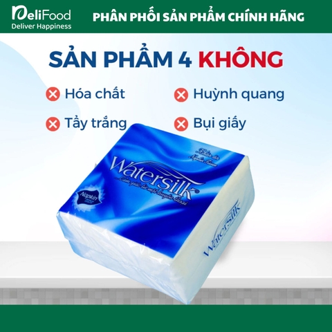 Khăn ăn Watersilk 1 lớp 100 tờ/gói 330*330mm