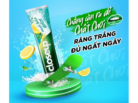 CLOSEUP Kem đánh răng Trắng Răng Chanh vàng+ Muối Biển - hộp 180g
