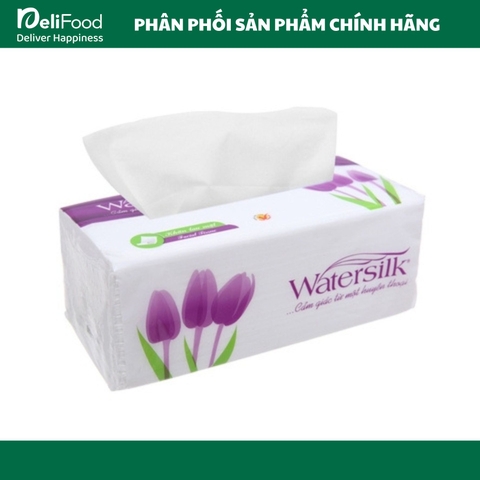 Khăn lau mặt Watersilk Hoa tulip 250 tờ/gói