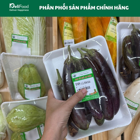 Cà tím dài - Nông sản sạch Lâm Thao - Khay 500g