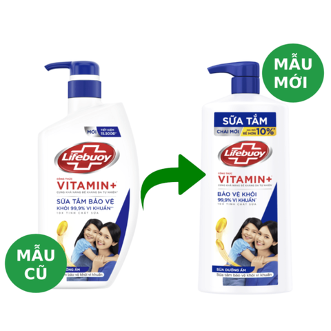 LIFE BUOY Sữa Tắm Sữa Dưỡng Ẩm - chai 800g/899g