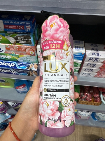 LUX Sữa Tắm Botanicals Hương Hồng Pháp Nồng Nàn - chai 570g