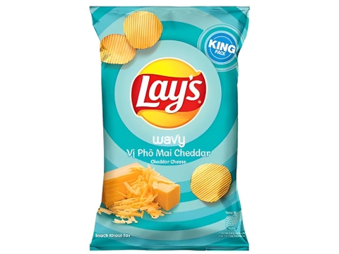 Bim bim Lay's wavy vị phô mai cheddar - Gói 53g