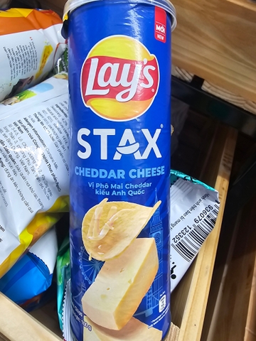 Bim bim Lay's STAX vị phô mai cheddar - Hộp 100g