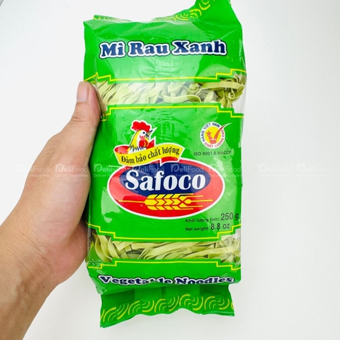Mì rau xanh (cải bó xôi) Safoco - Túi 250g