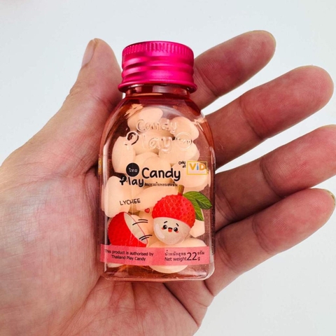 Kẹo Ngậm Play Candy Vị Vải - Hộp 22g