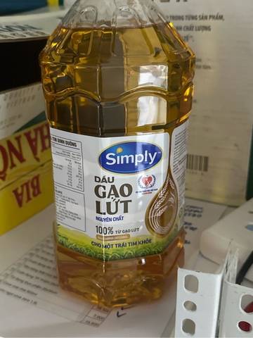 Dầu gạo lứt Simply - can 2L