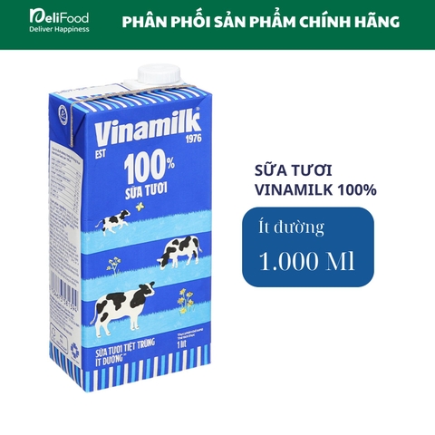 SỮA TƯƠI VINAMILK 100% ÍT ĐƯỜNG - 1 Lít