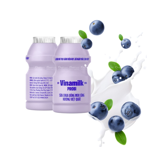 Vinamilk Probi 65ml vị việt quất - vỉ 5 hộp