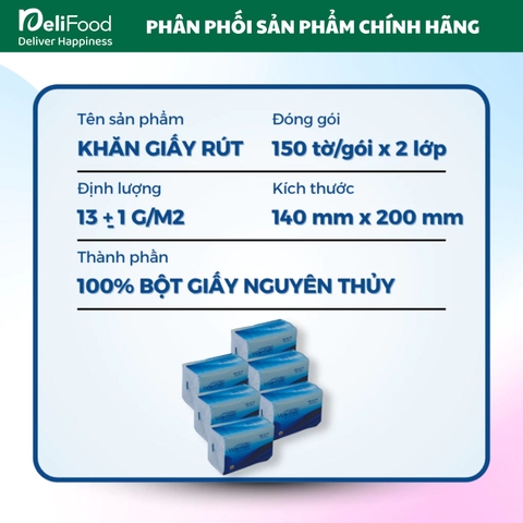 Khăn Giấy Watersilk Gói 150 tờ (140mm)