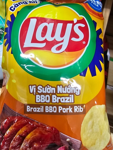 Bim bim Lay's vị sườn nướng BBQ Brazil - Gói 53g