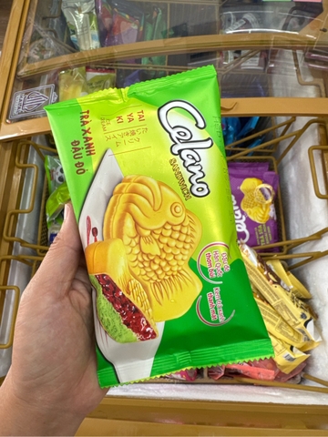 CEL BÁNH CÁ TRÀ XANH ĐẬU ĐỎ