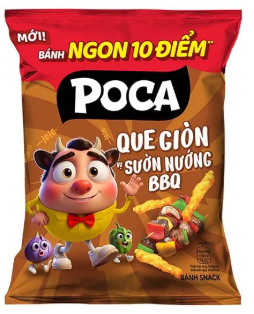 Bim bim Poca que giòn vị sườn nướng BBQ - Gói 60g