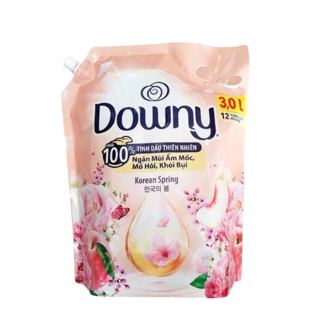 Downy Nước xả vải hương Korean Spring (xuân Hàn Quốc) - túi 3L