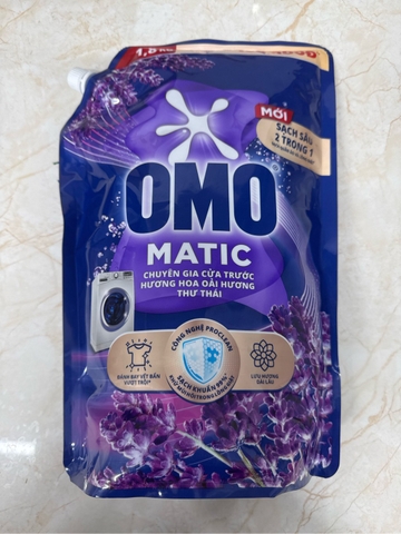 OMO Nước Giặt MG Cửa Trước Hương Hoa Oải Hương Thư Thái - Túi 1.8kg