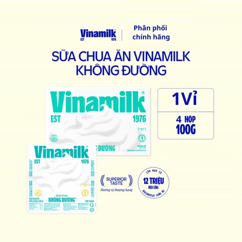 Sữa chua Vinamilk Nguyên bản Không đường