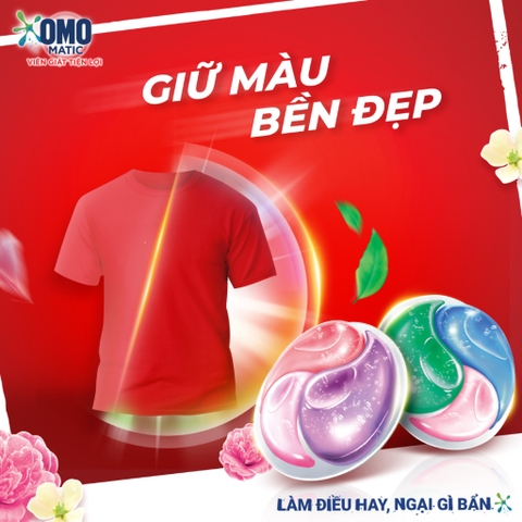 OMO Viên Giặt 3trong1 Hương Tươi Mát - Túi 315g