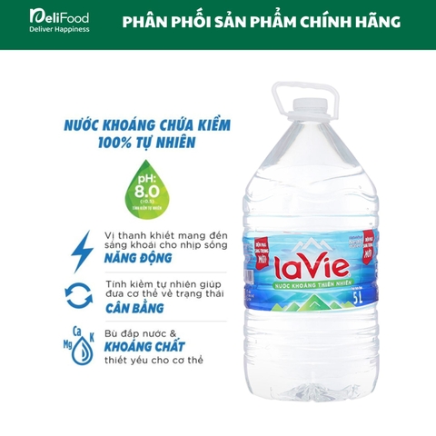 Nước khoáng LaVie - can 5L