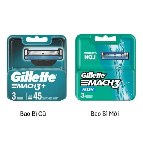 Lưỡi Dao Cạo Râu Gillette Mach 3 Fresh - Set 3 Lưỡi