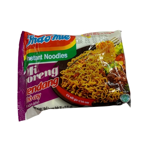 Mì Trộn Indomie Xào Khô Vị Bò Cay - Gói 91g