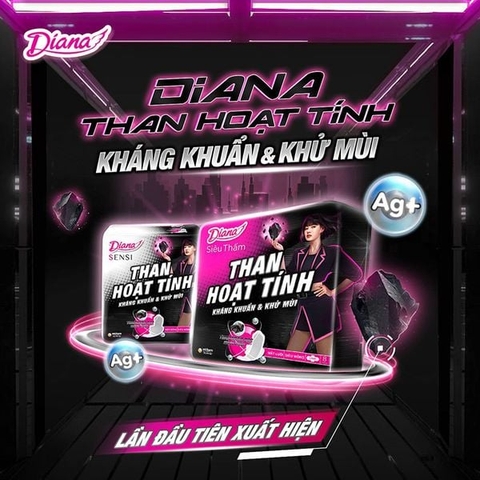 Bvs Diana than hoạt tính 8M siêu mỏng cánh