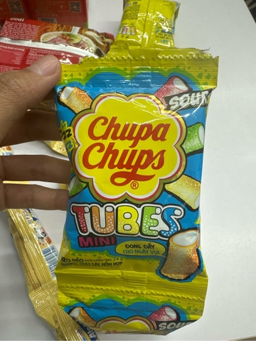 Kẹp dẻo chupa chups gấu Panda - gói 24g