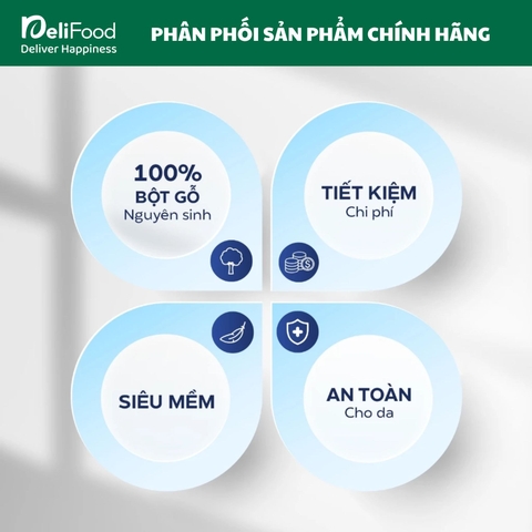 Giấy vệ sinh Có lõi Posy 4 lớp - Túi 10 cuộn