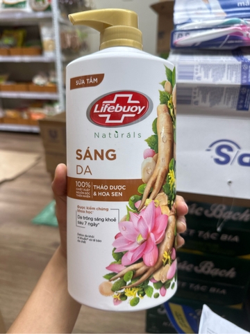 LIFE BUOY Sữa tắm sáng da thảo dược và hoa sen - chai 800g