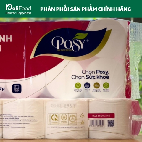 Giấy vệ sinh Không lõi 4 lớp Posy - Túi 10 cuộn