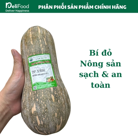 Bí Đỏ Cô Tiên/Bí đỏ dài/Bí đỏ hồ lô - Rau sạch Lâm Thao - kg