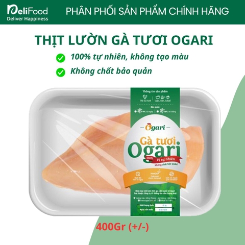 Lườn gà tươi Ogari loại 1 - Khay 400g (+/-)