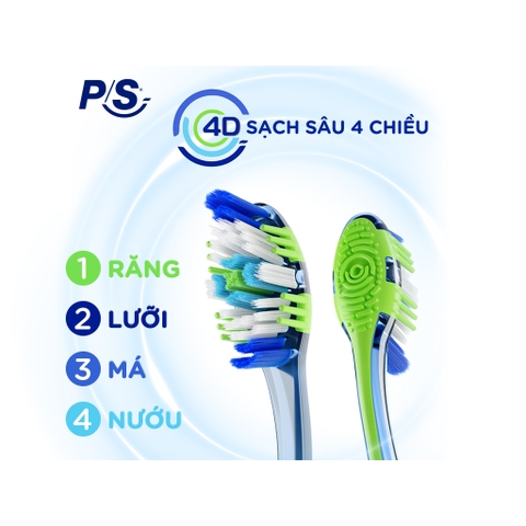 P/S Bàn chải đánh răng 4D kháng khuẩn
