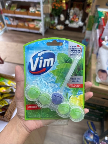 VIM viên treo bồn cầu hương trà xanh & chanh 50g