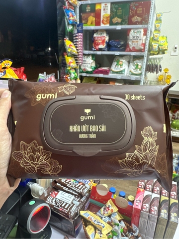 Khăn ướt bao sái Gumi - Bịch 30 tờ