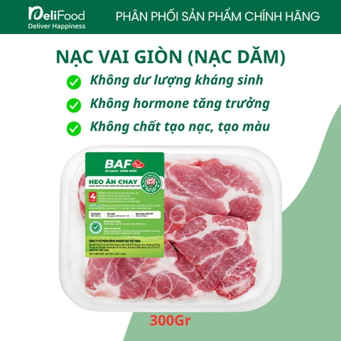 Nạc vai giòn heo BAF Meat (nạc dăm) - Khay 300g